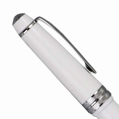 Cross Bailey Light Select Tip Rollerball Pen in white with glossy resin barrel and chrome-plated fittings