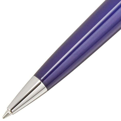 WATERMAN Expert Essential Dark Blue CT ballpoint pen with twist mechanism, 142mm length, and 13mm diameter