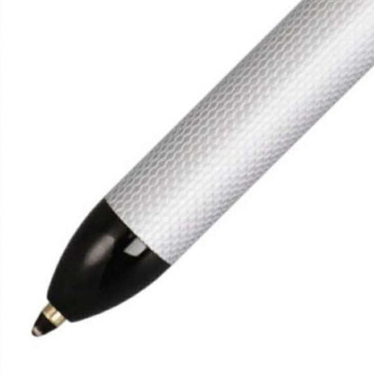 CROSS Tex Three NAT0090-21ST brush chrome ballpoint pen and 0.5mm mechanical pencil set in black and red