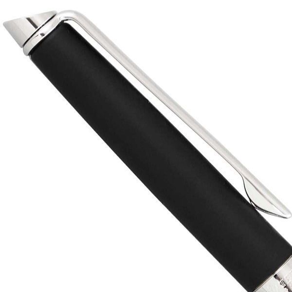 WATERMAN Paris Metropolitan Essential Black ballpoint pen with chrome trim and black barrel