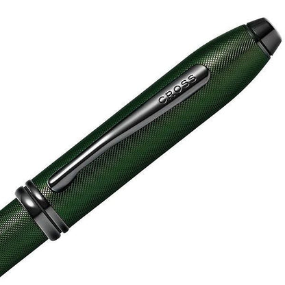 CROSS Townsend Midnight Green Kuro twist ballpoint pen with black medium refill and sleek green body