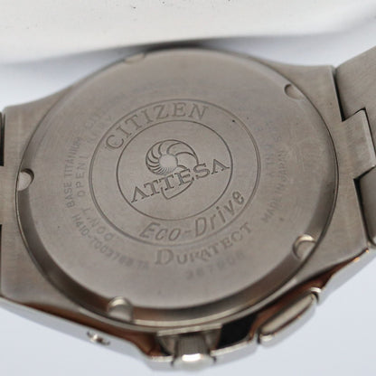 Citizen Attesa H410-T003788 Eco Drive radio signal reception watch with titanium case and bracelet