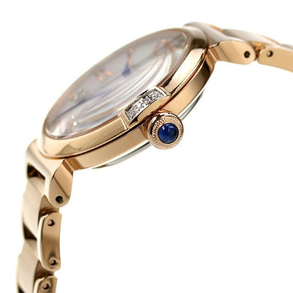 Citizen L ladies watch EM1063-89D with shell dial and warm gold stainless steel case and band