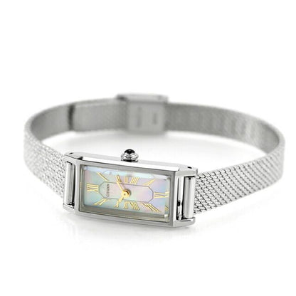 Citizen Kii EG7040-74D ladies wristwatch with white shell dial and silver stainless steel slide band