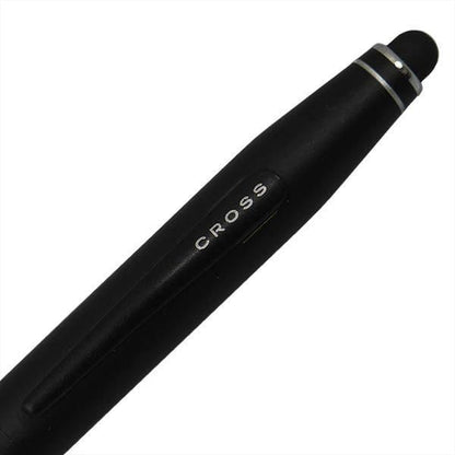 CROSS Ballpoint Pen Tech Two in Satin Black finish with a sleek 136mm length and 10mm shaft diameter
