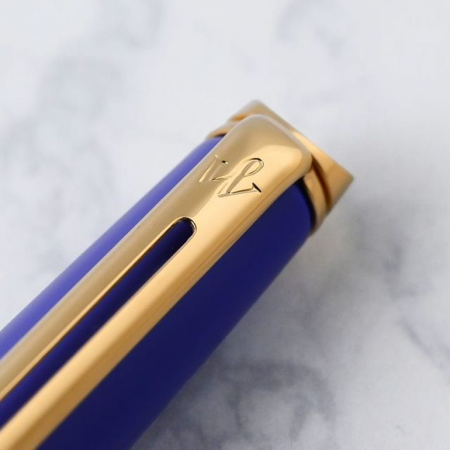 Waterman Metropolitan Essential Purple GT 0.7mm ballpoint pen with purple brass lacquer body and gold-plated trim