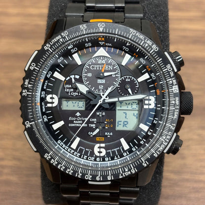 Citizen Promaster Eco-Drive Skyhawk JY8075-51E watch with round stainless steel case and sapphire glass