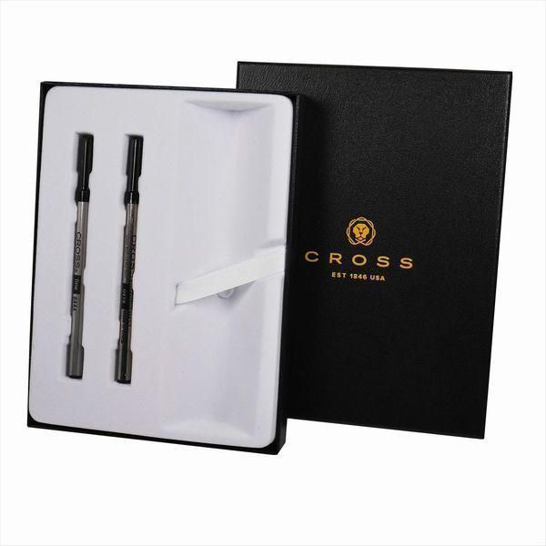 Cross ATX Select Tip Rollerball Pen in translucent blue lacquer with chrome and brass finish in gift box