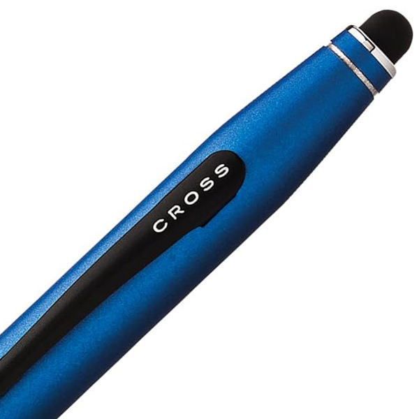 Cross Ballpoint Pen Tech Two in Metallic Blue with Stylus, 136mm length, 11mm diameter
