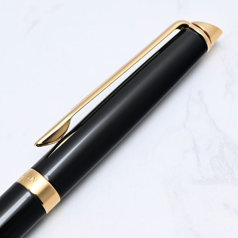 Waterman Metropolitan Essential Black GT 0.7mm ballpoint pen with black twist body and black ink