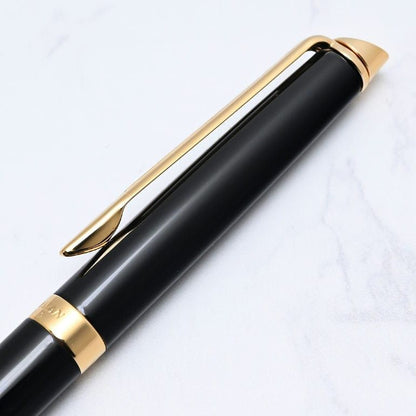 Waterman Metropolitan Essential Black GT 0.7mm ballpoint pen with black twist body and black ink