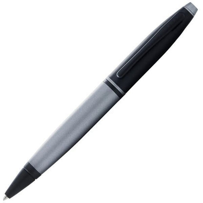 Cross ballpoint pen Kurei Matte Gray Amber NAT0112 with oil-based ink, 134mm length, gray and amber matte finish