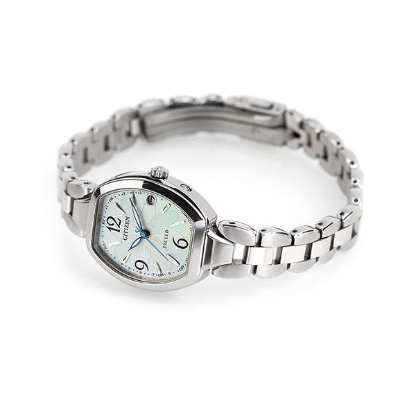 Citizen Ladies Eco-Drive Radio-Controlled Watch ES9480-56W with white shell dial and silver titanium band
