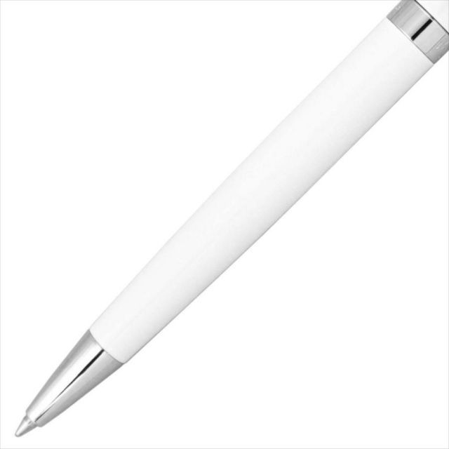 WATERMAN Metropolitan Essential White CT ballpoint pen with stainless steel body and white lacquer finish