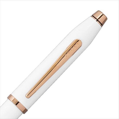 Limited Quantity Cross Gift Set with Rollerball Pen Century II Pearl White Lacquer showing pen and packaging