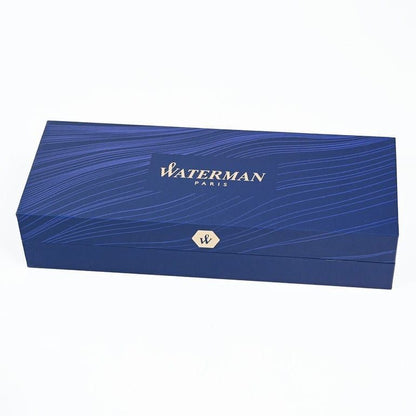 Waterman Carene black and gold ballpoint pen with twist mechanism and refill tips in genuine box