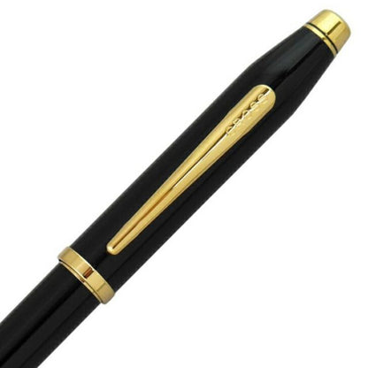 CROSS Century 2 Black Lacquer rollerball pen model 414-1 with gold accents and black gel ink