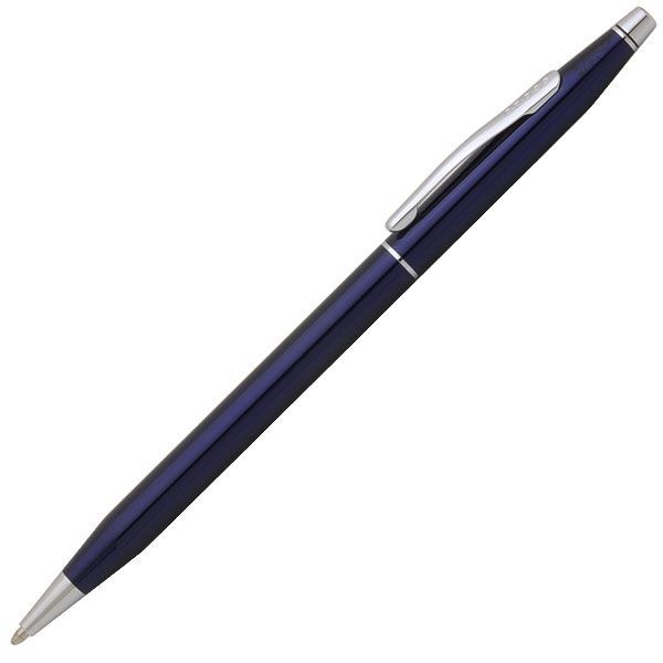 CROSS Classic Century Ballpoint Pen in translucent blue lacquer with metal accents