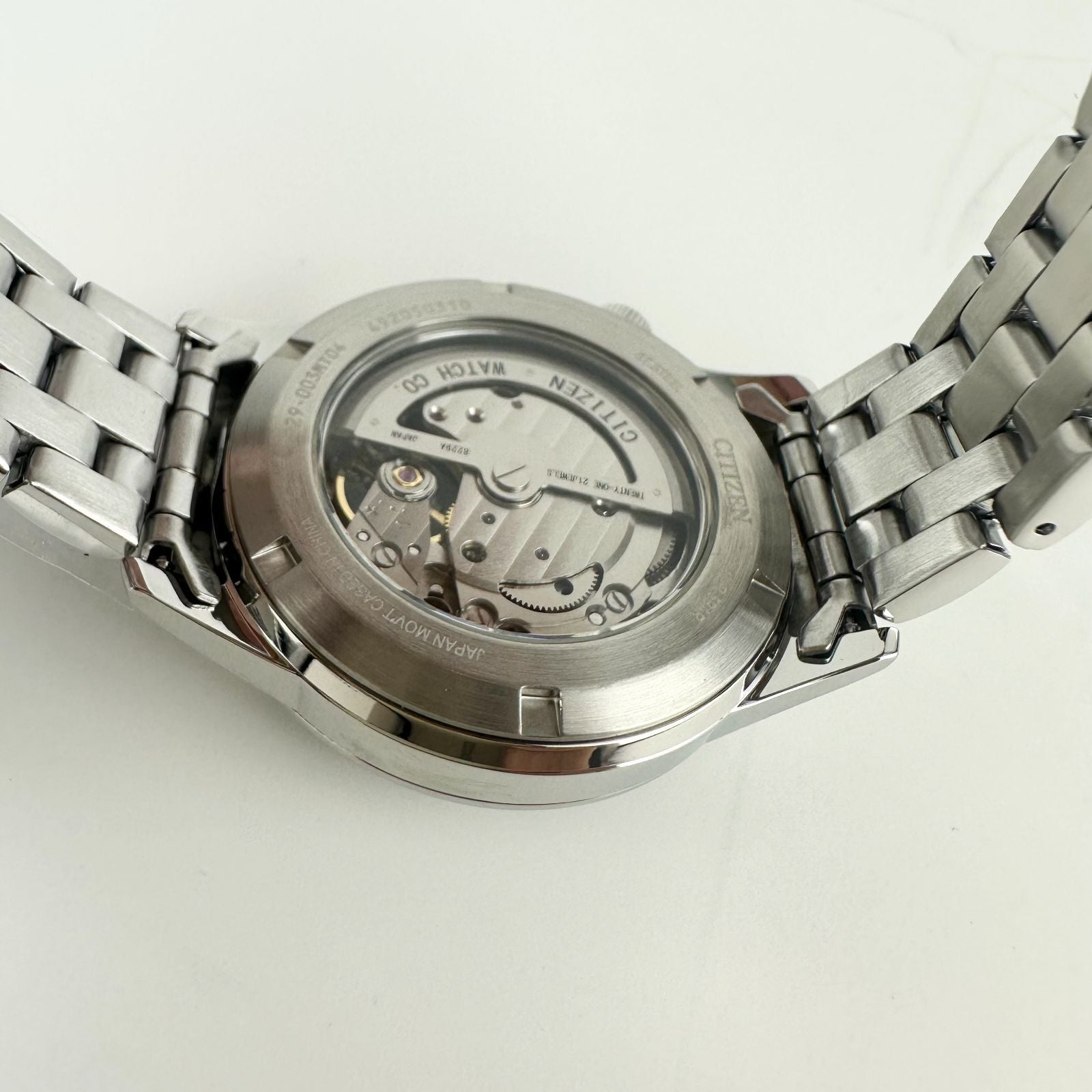 Citizen Collection mechanical automatic watch NH9131-73L with navy dial and silver stainless steel case