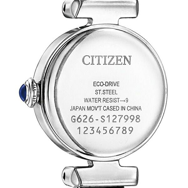 Citizen EG7080-53A ladies wristwatch with silver dial and silver round mesh band