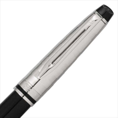Waterman Expert DX Black CT fountain pen with medium stainless steel nib and gloss lacquer brass body