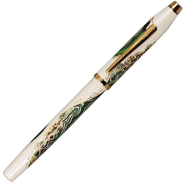 Cross Wonderlust Boreo Fountain Pen with black gel ink, cap type, sleek silver body
