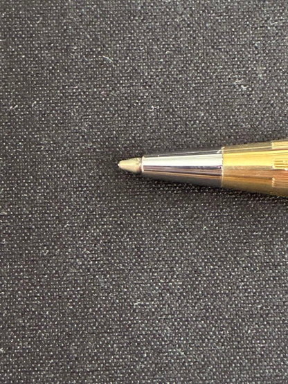 Cross Classic Century Gold 10KT fountain pen with navy double-slot leather pen case