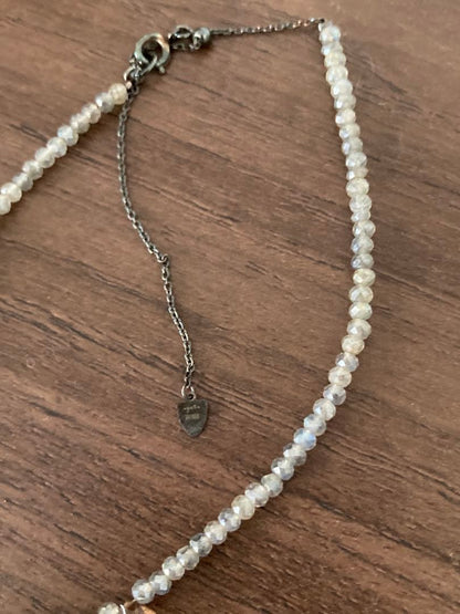 ageté Skyler Laramar Necklace with 47 cm length and 9 cm adjustable chain in silver