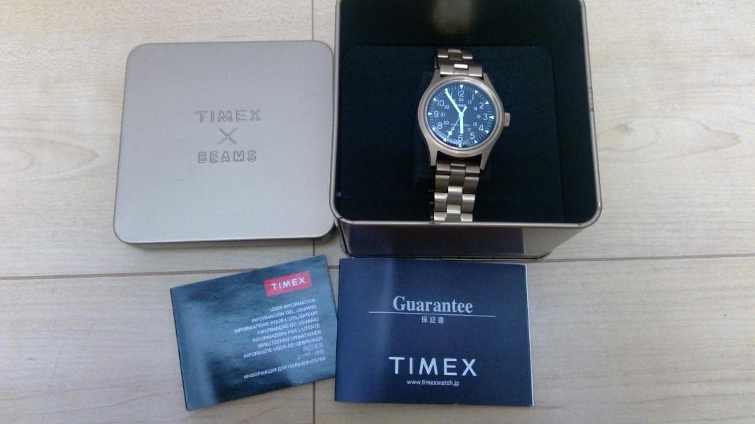 TIMEX BEAMS CAMPER Gold Quartz Men's Watch — Japanese