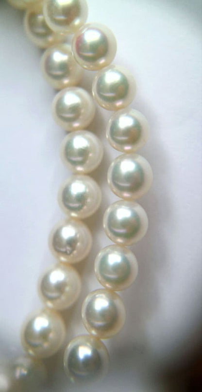 Tasaki long necklace featuring 6-6.5mm Akoya pearls on an 82.5cm silver chain with 925 clasp