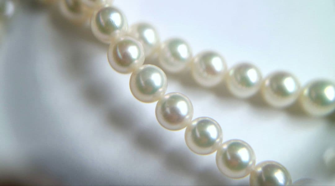 Tasaki long necklace featuring 6-6.5mm Akoya pearls on an 82.5cm silver chain with 925 clasp