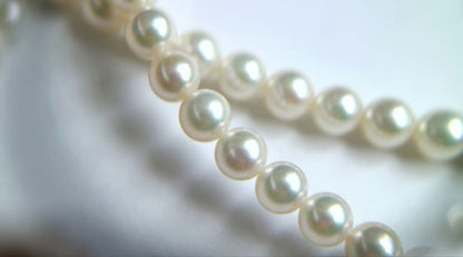 Tasaki long necklace featuring 6-6.5mm Akoya pearls on an 82.5cm silver chain with 925 clasp