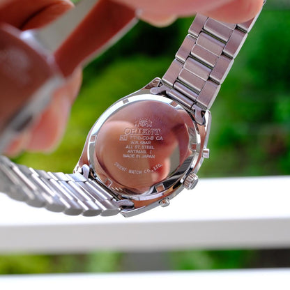 ORIENT Chronograph カットグラス グリーン Quartz Men's Watch — Japanese