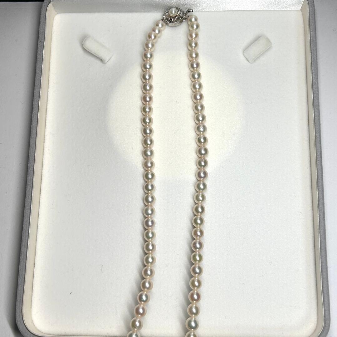 Shine Bright Akoya Pearl 2-Strand Necklace with 6.87mm pearls, 82.5cm length, displayed on white background