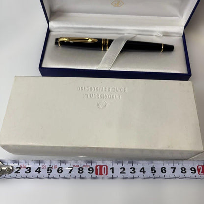 Waterman black and gold ballpoint pen with dedicated case and stained outer paper box