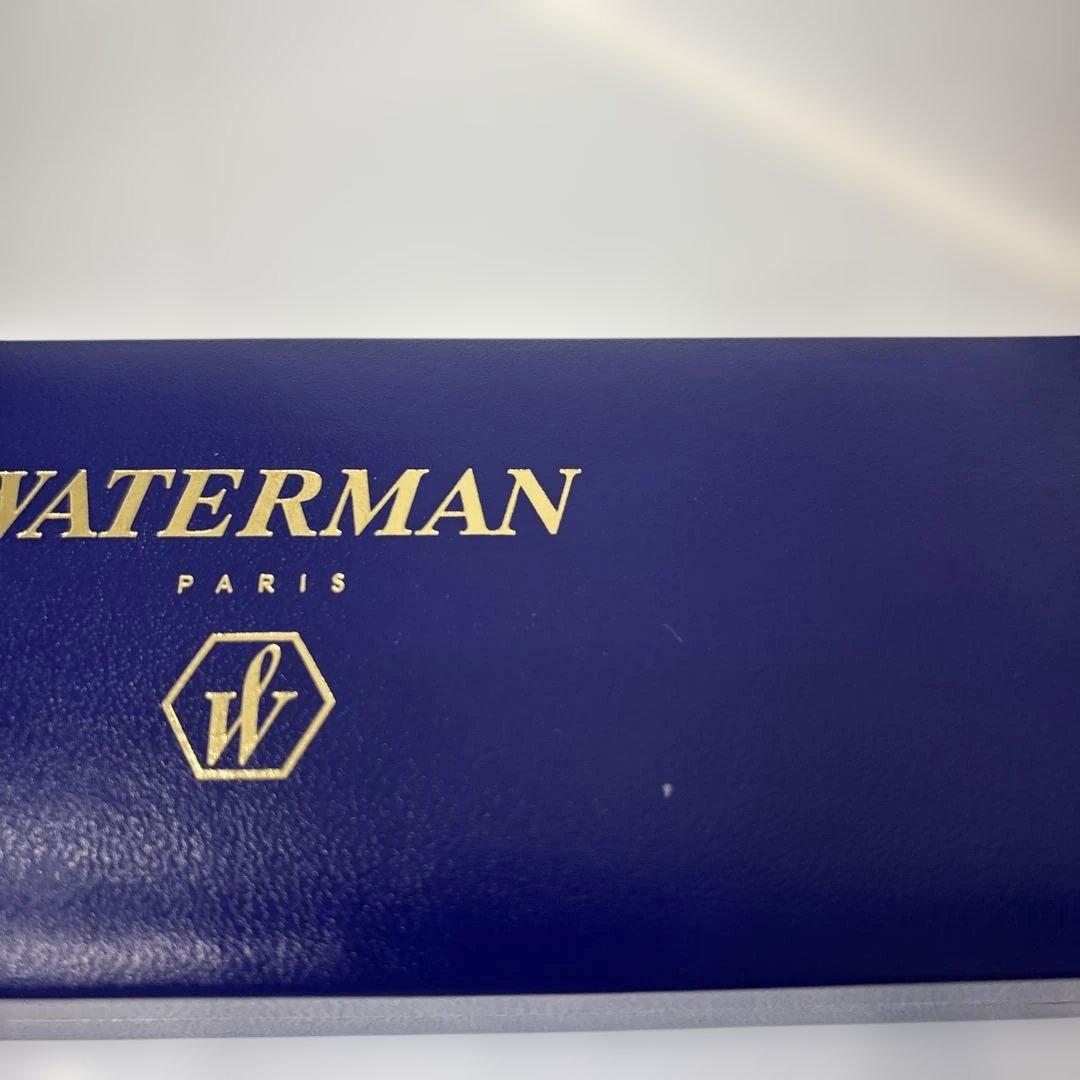 Waterman black and gold ballpoint pen with dedicated case and stained outer paper box