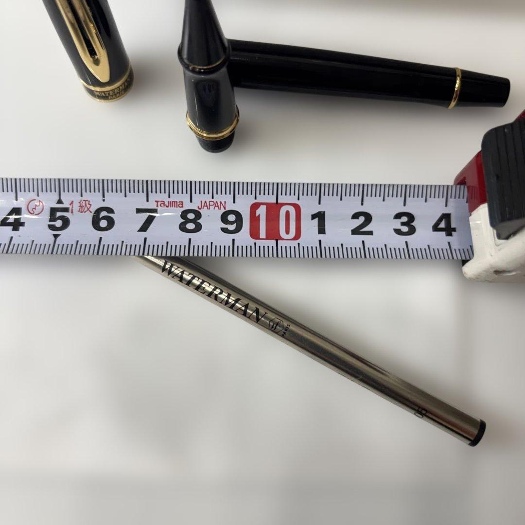 Waterman black and gold ballpoint pen with dedicated case and stained outer paper box