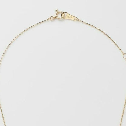 Agate K10 Opal necklace with 40cm gold chain and small 0.6cm by 0.4cm opal pendant