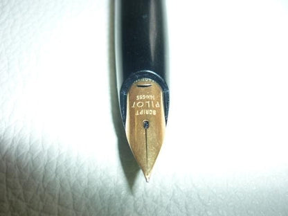 Pilot E-300 fountain pen with 14K-585 nib, cartridge ink, silver body, engraved PILOT E-300 GR 03