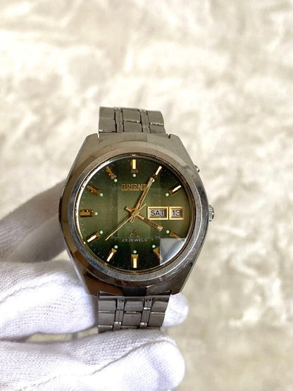 ORIENT 23石 グリーン文字盤 Automatic Men's Watch — Japanese