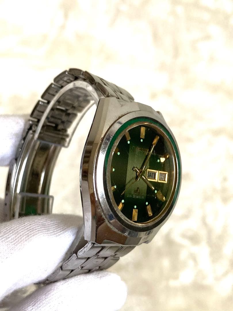 ORIENT 23石 グリーン文字盤 Automatic Men's Watch — Japanese