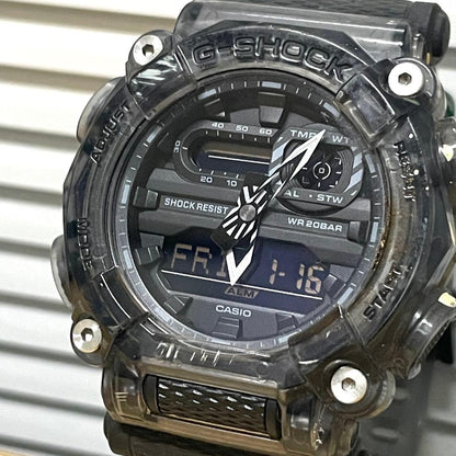CASIO G-SHOCK クリアブラック Digital Men's Watch — Japanese