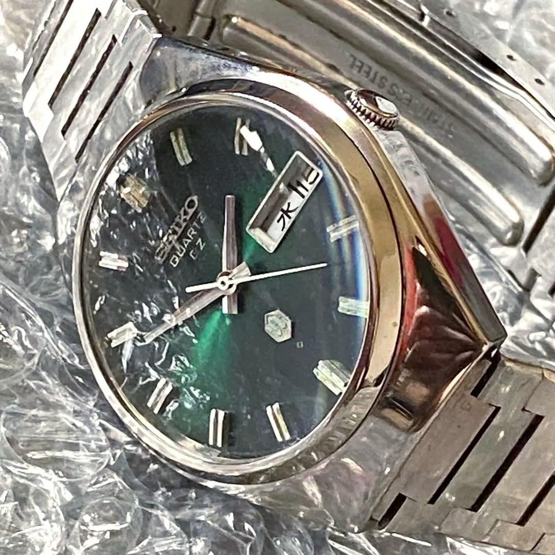 SEIKO QZ グリーンサンレイ 1974 Quartz Men's Watch — Japanese