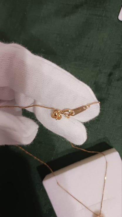 Hello Kitty 50th Anniversary necklace featuring 8.5mm Akoya pearl on 45cm K18 gold chain