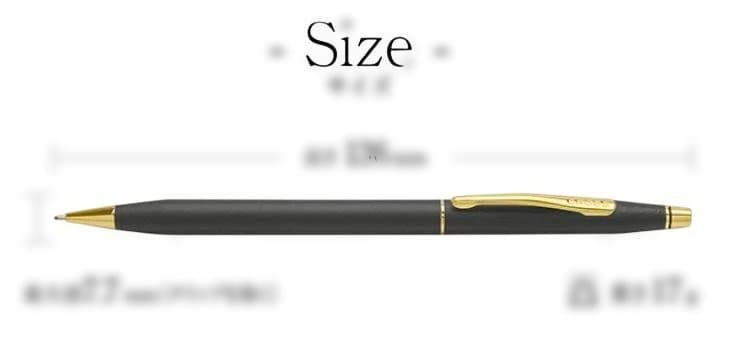Cross Classic Century 0.7mm ballpoint pen with slim body and Meisei University logo and bonus Cross ballpoint pen