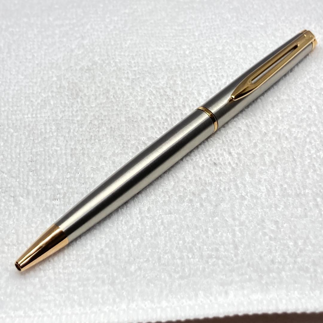 Waterman France Ballpoint Pen wb5 in silver and gold with matching case