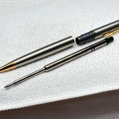 Waterman France Ballpoint Pen wb5 in silver and gold with matching case