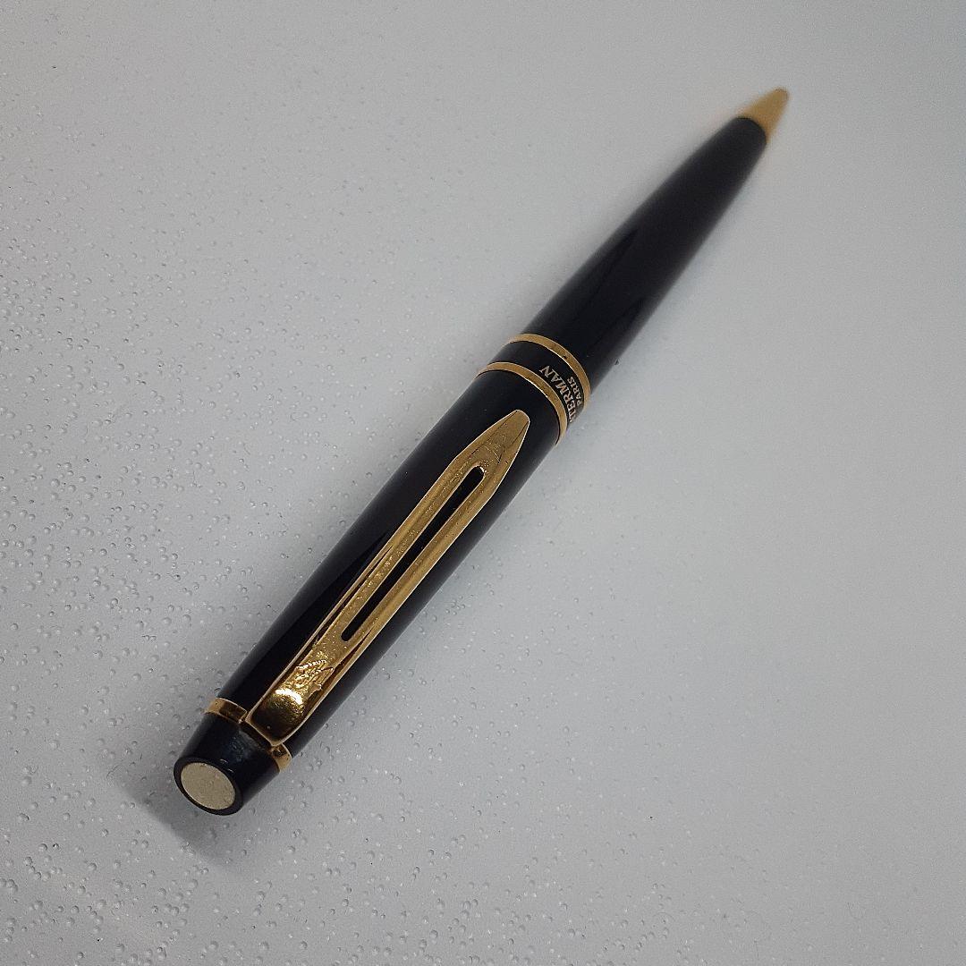 WATERMAN Expert ES Black ballpoint pen with gold decoration and metal body