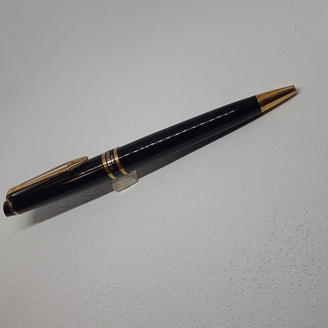 WATERMAN Expert ES Black ballpoint pen with gold decoration and metal body