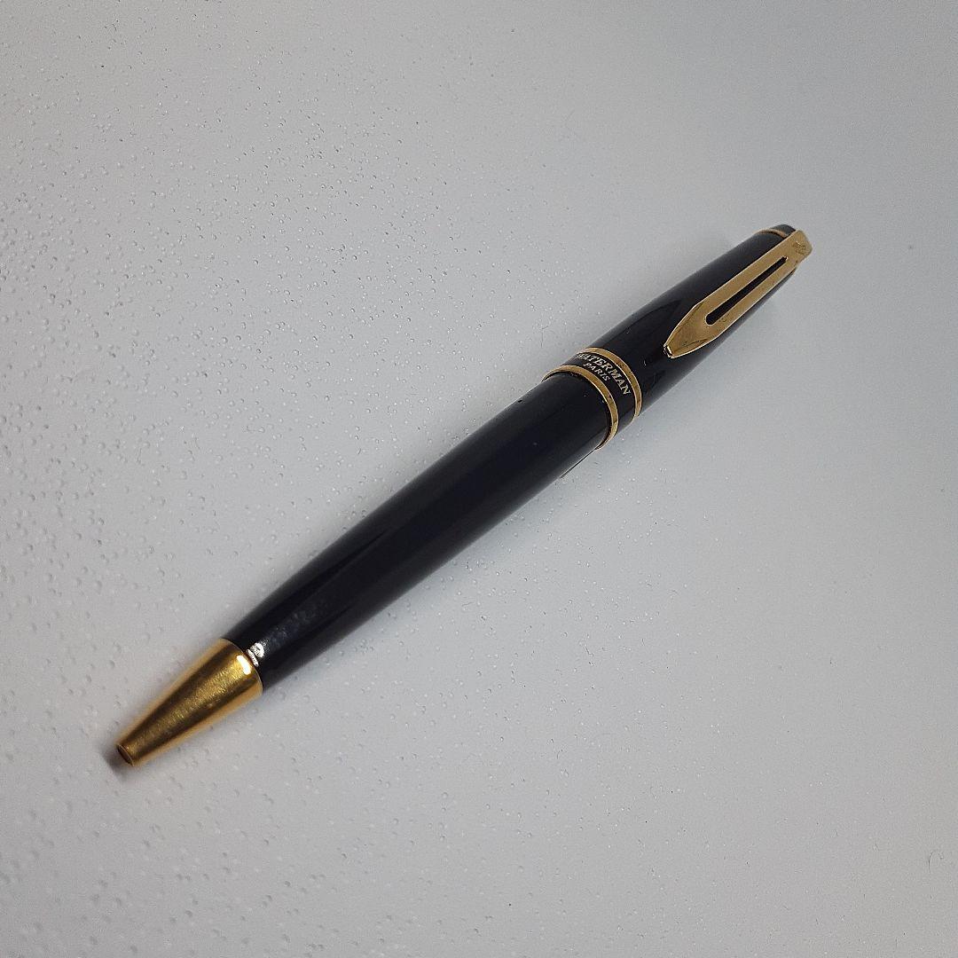 WATERMAN Expert ES Black ballpoint pen with gold decoration and metal body